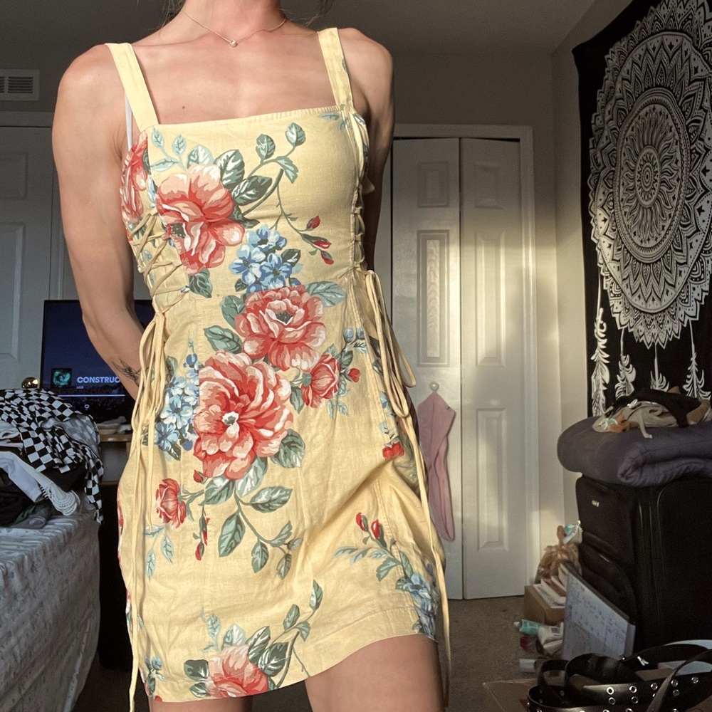 mini adjustable floral dress